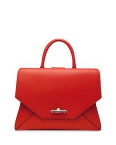 Givenchy obsedia top handle small leather satchel bag in orange